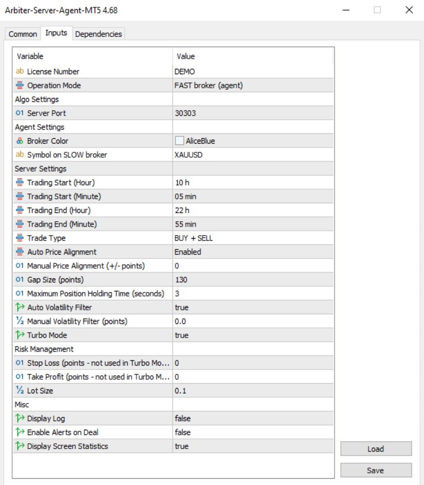 Arbiter Server Agent MT5 - 1
