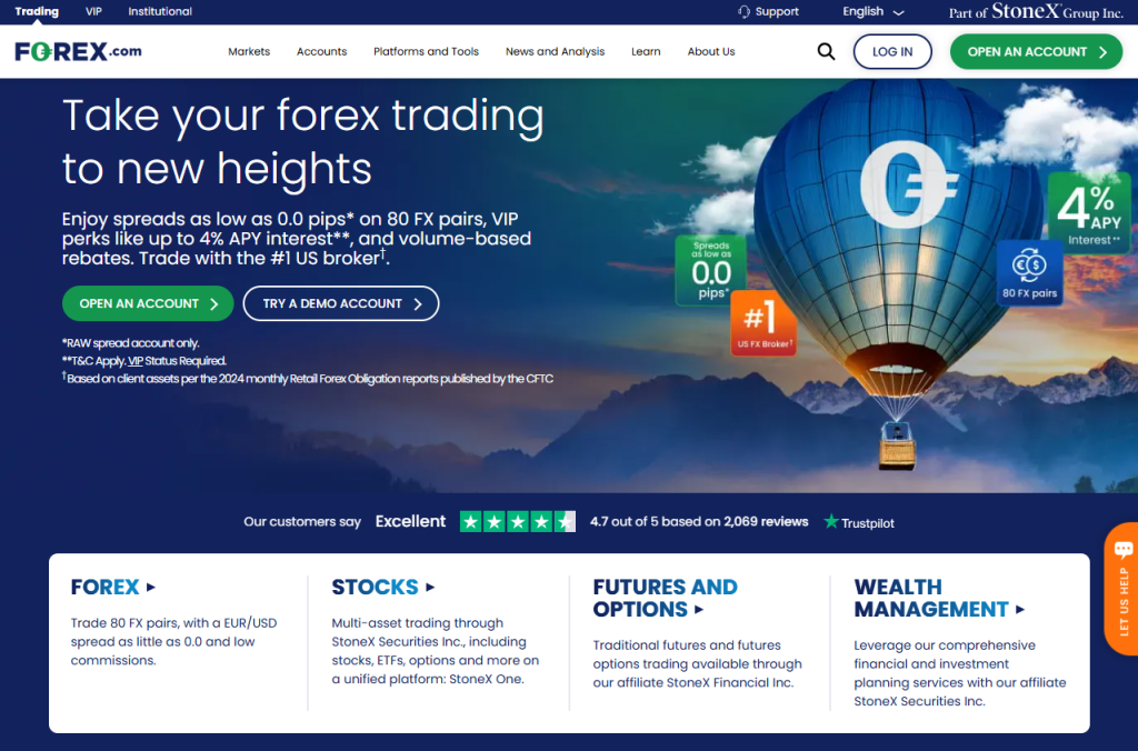 Forex.com Interface for US Traders